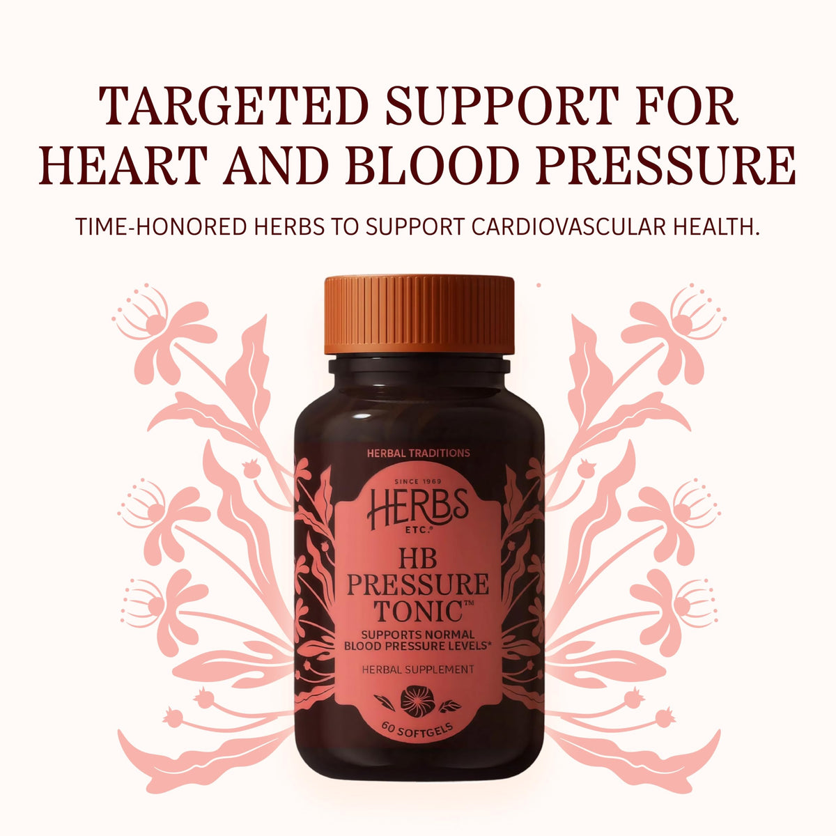Herbs Etc. HB Pressure Tonic Heart Supplement - 60 Softgels - image 3