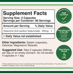 Double Wood Supplements Hyaluronic Acid 200mg Joint & Skin Support - image 2