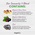 Organixx Immunity 3 Vitamin C, Zinc & Elderberry - 60 Capsules - image 6