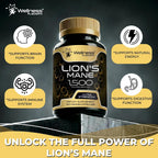 WELLNESS LABSRX Lions Mane Supplement Organic Capsules