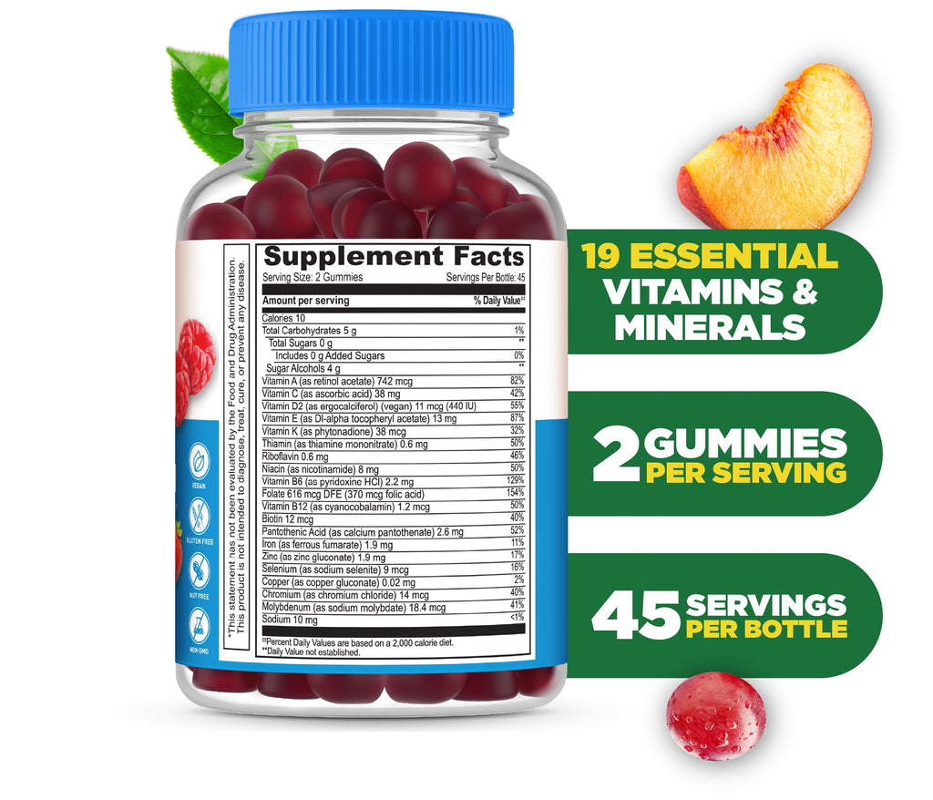 Lifeable Sugar Free Multivitamin Gummies for Men, Vegan - 90 Count - image 2
