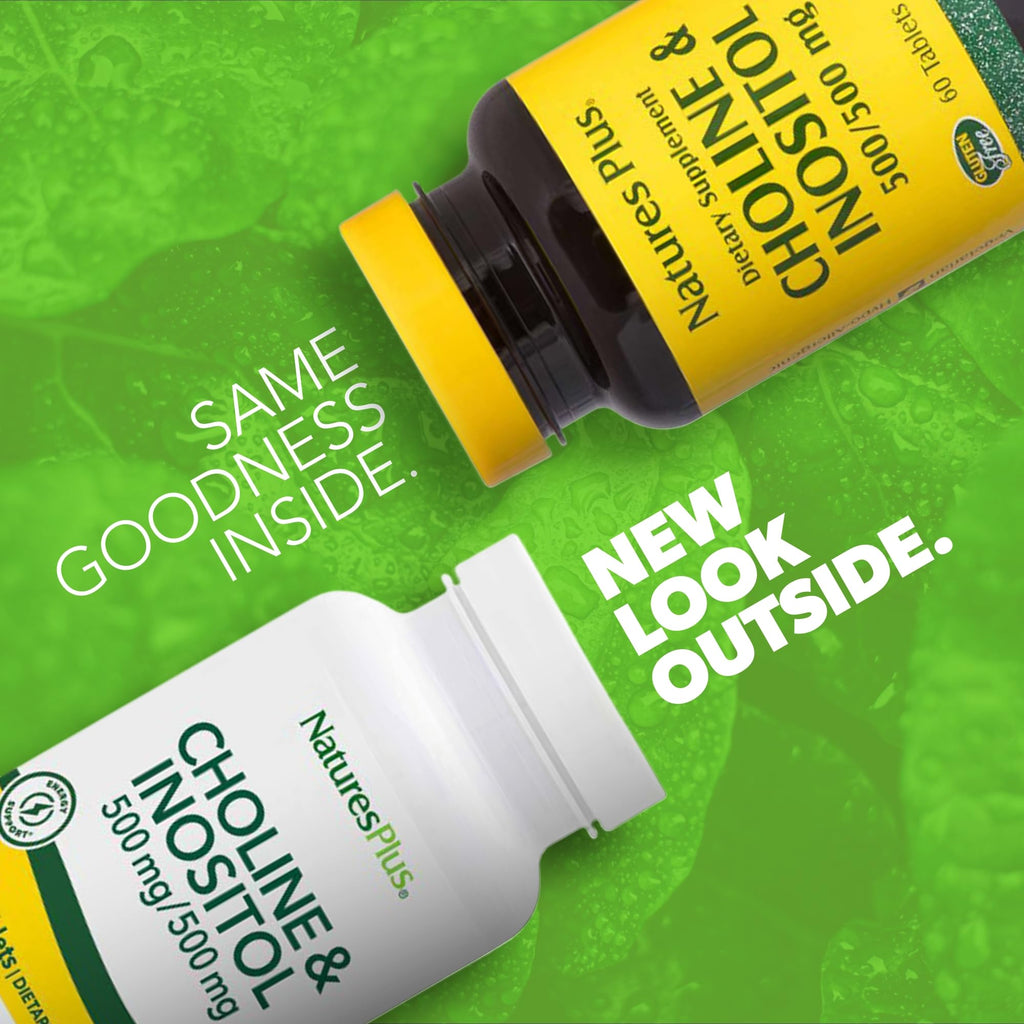 NaturesPlus Choline & Inositol 500 mg - 60 Vegetarian Tablets - image 2
