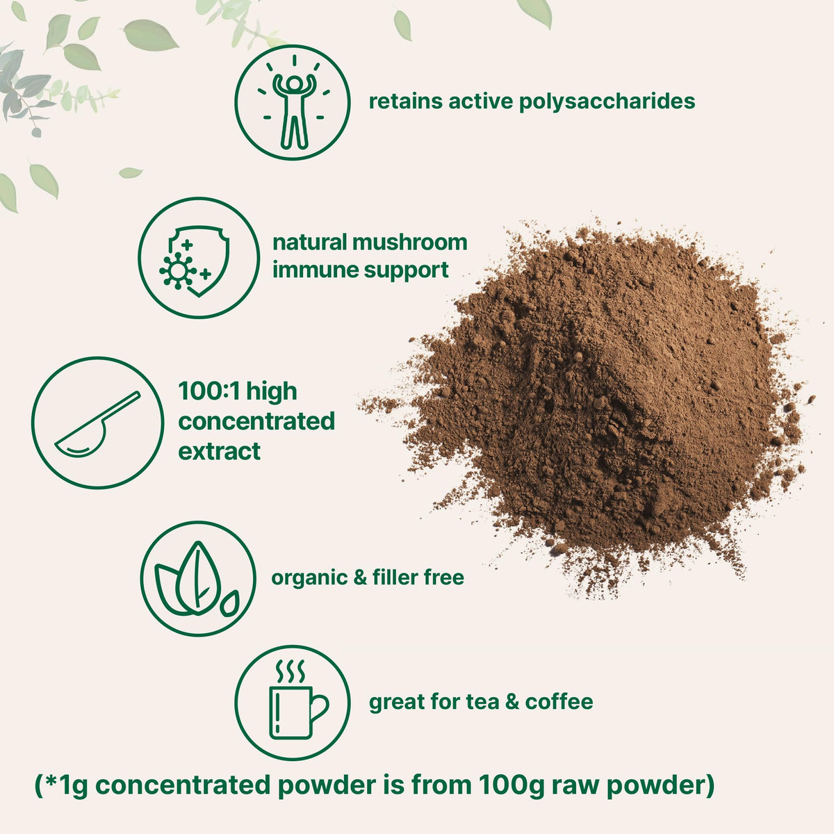 Micro Ingredients Organic Reishi Mushroom Extract Powder - 16 oz - image 3