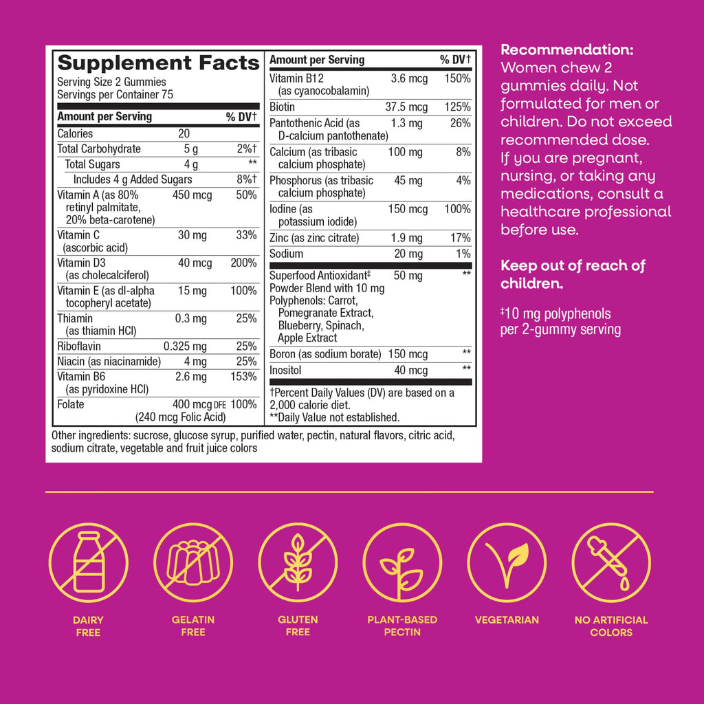 Nature's Way Alive! Women's Multivitamin Gummy - 150 Gummies - image 6
