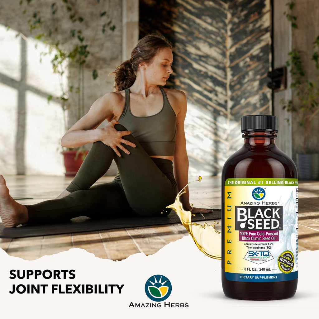 Amazing Herbs Premium Black Seed Oil - Gluten Free