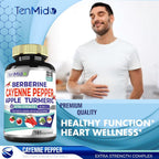 Tenmido Cayenne Pepper Extract with Berberine & Turmeric - 180 Capsules - image 7