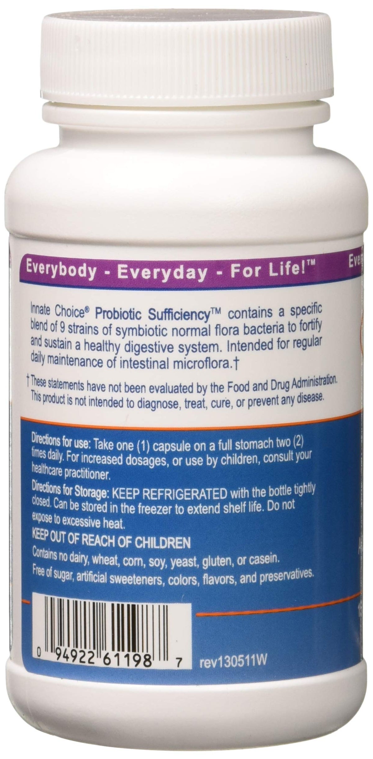 Innate Choice Probiotic Sufficiency - 60 Vegetarian Capsules - image 2