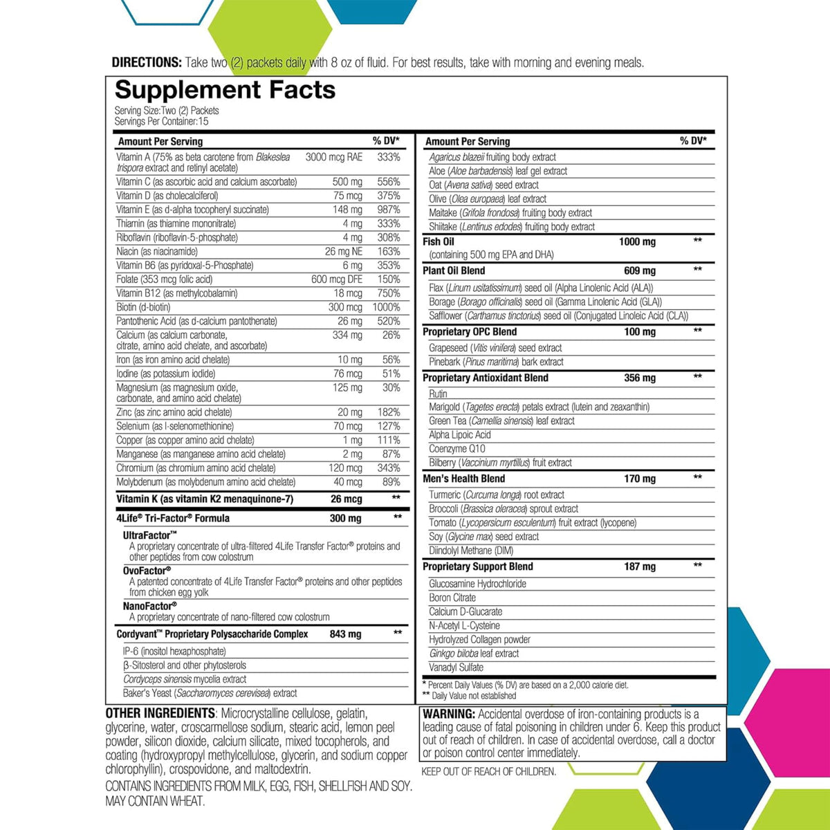 4Life RiteStart Men Multivitamin with CoQ10 - 30 Packets - image 2