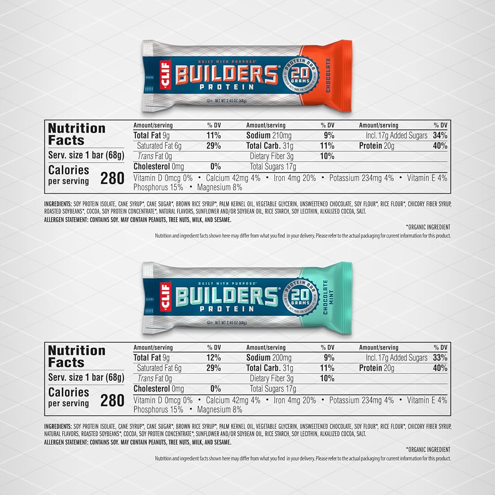 CLIF Builder's Plant Based Protein Bars Variety - 20g Protein - 10 Count - image 6