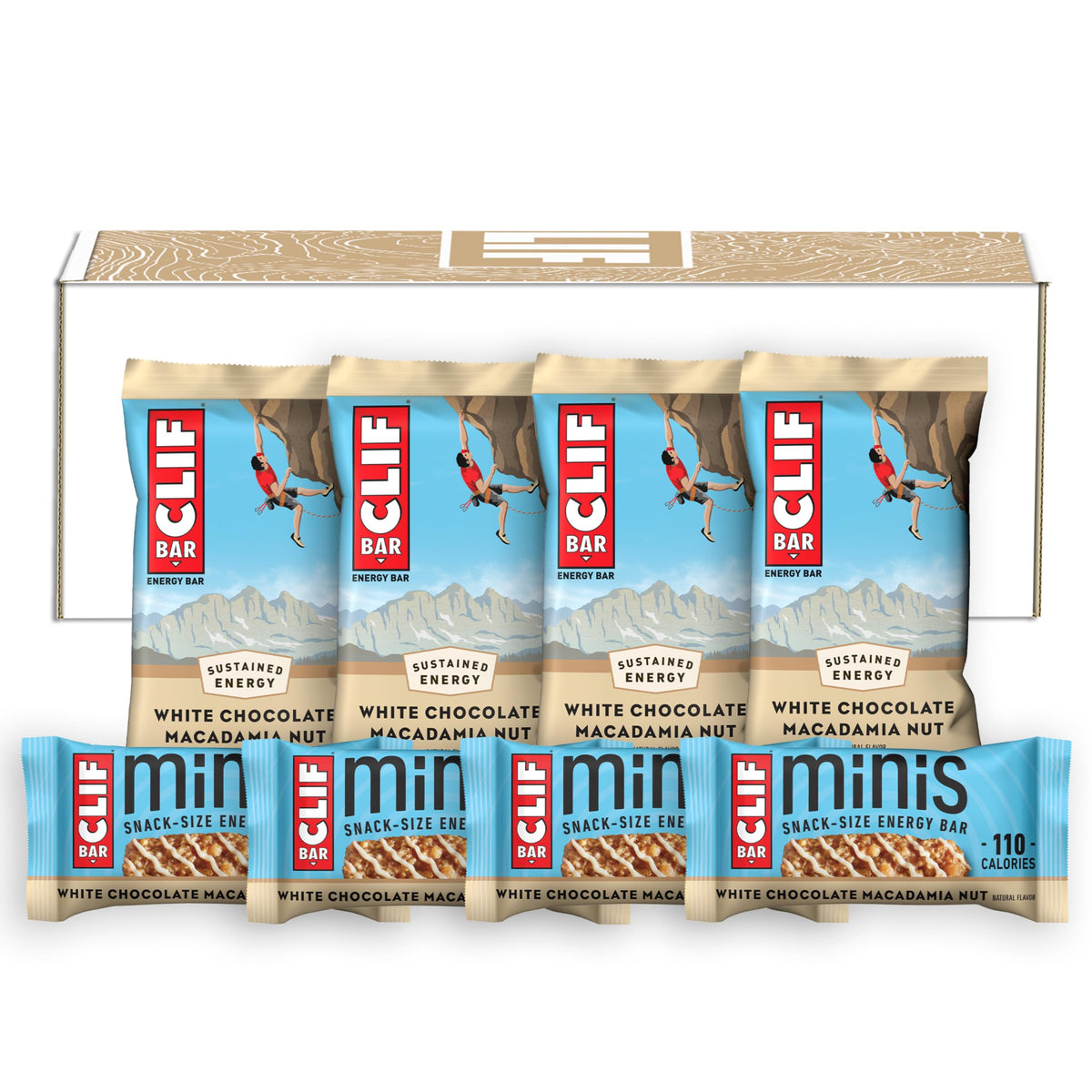 CLIF Bar White Chocolate Macadamia Nut Energy Bars - 20 Count