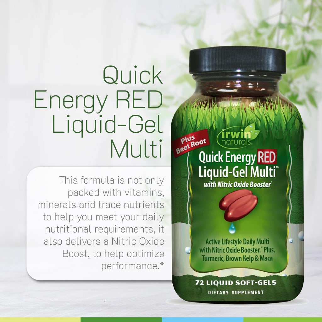 Irwin Naturals Quick Energy RED Active Lifestyle Multivitamin - 72 Softgels - image 5