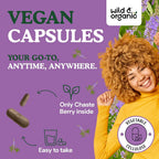 Wild & Organic Vitex Chasteberry Capsules for Menopause Support - 180 Count - image 4