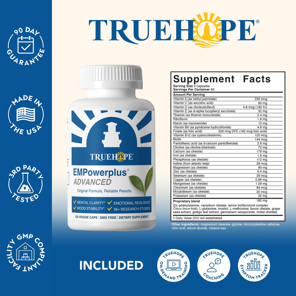 Truehope EMPowerplus Advanced Multivitamin for Mood & Stress - 120 Capsules - image 4