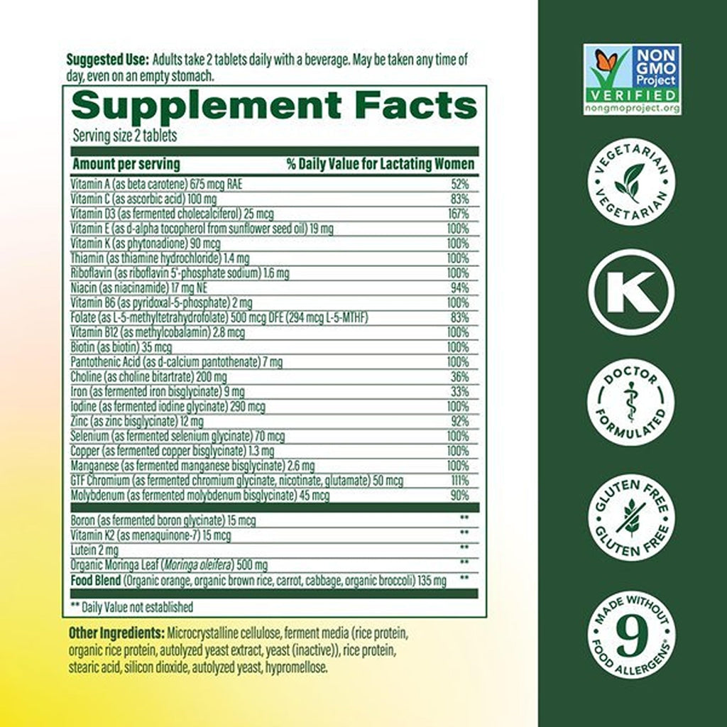 MegaFood Baby & Me 2 Postnatal Vitamins for Breastfeeding Moms