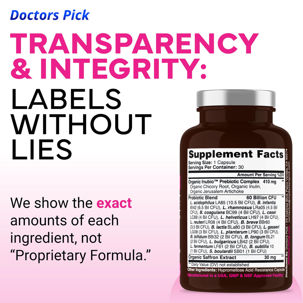 Doctors Pick Fem Pro Probiotics for Women. Vaginal