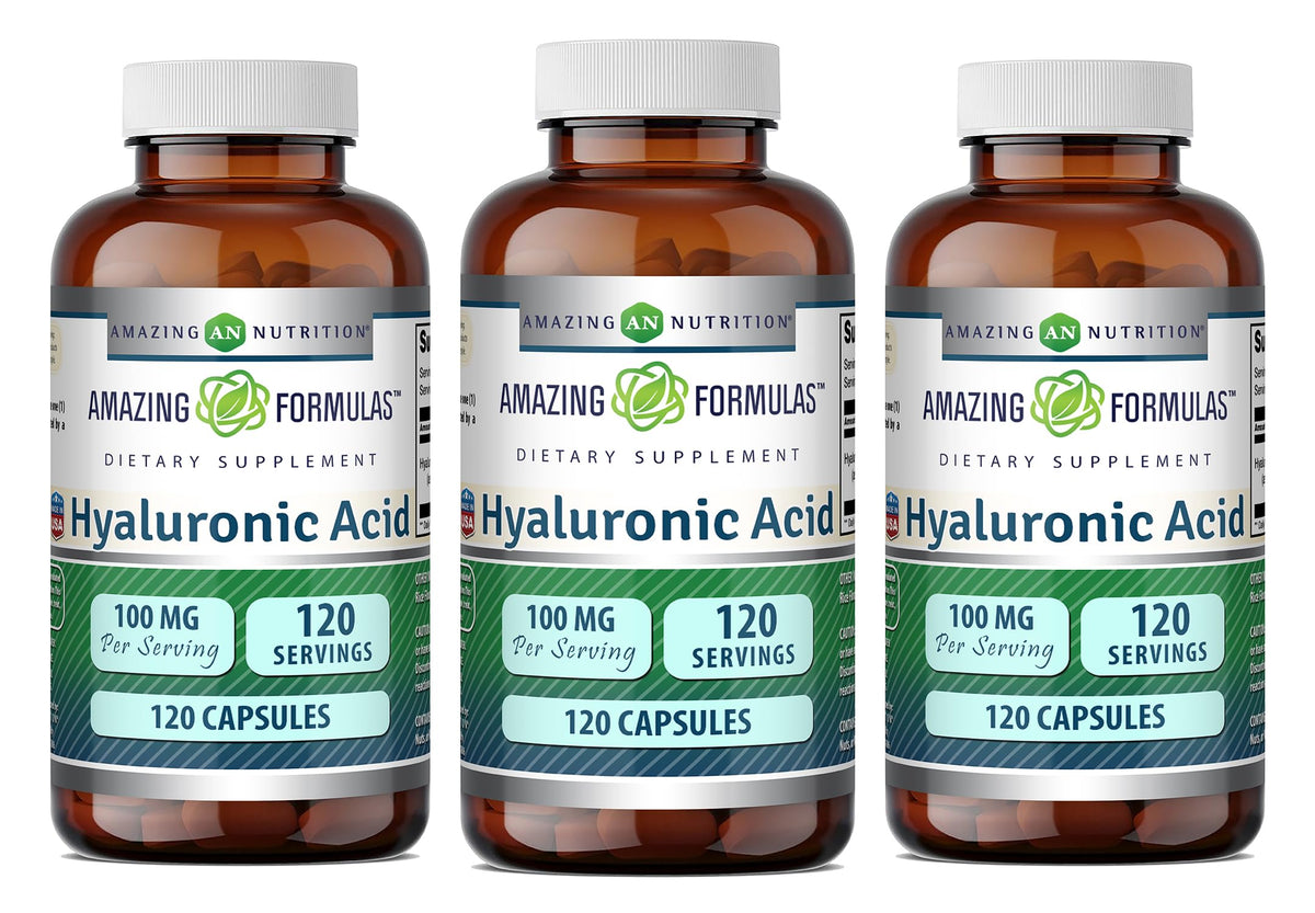 Amazing Nutrition Hyaluronic Acid 100 mg Capsules - 120 Count