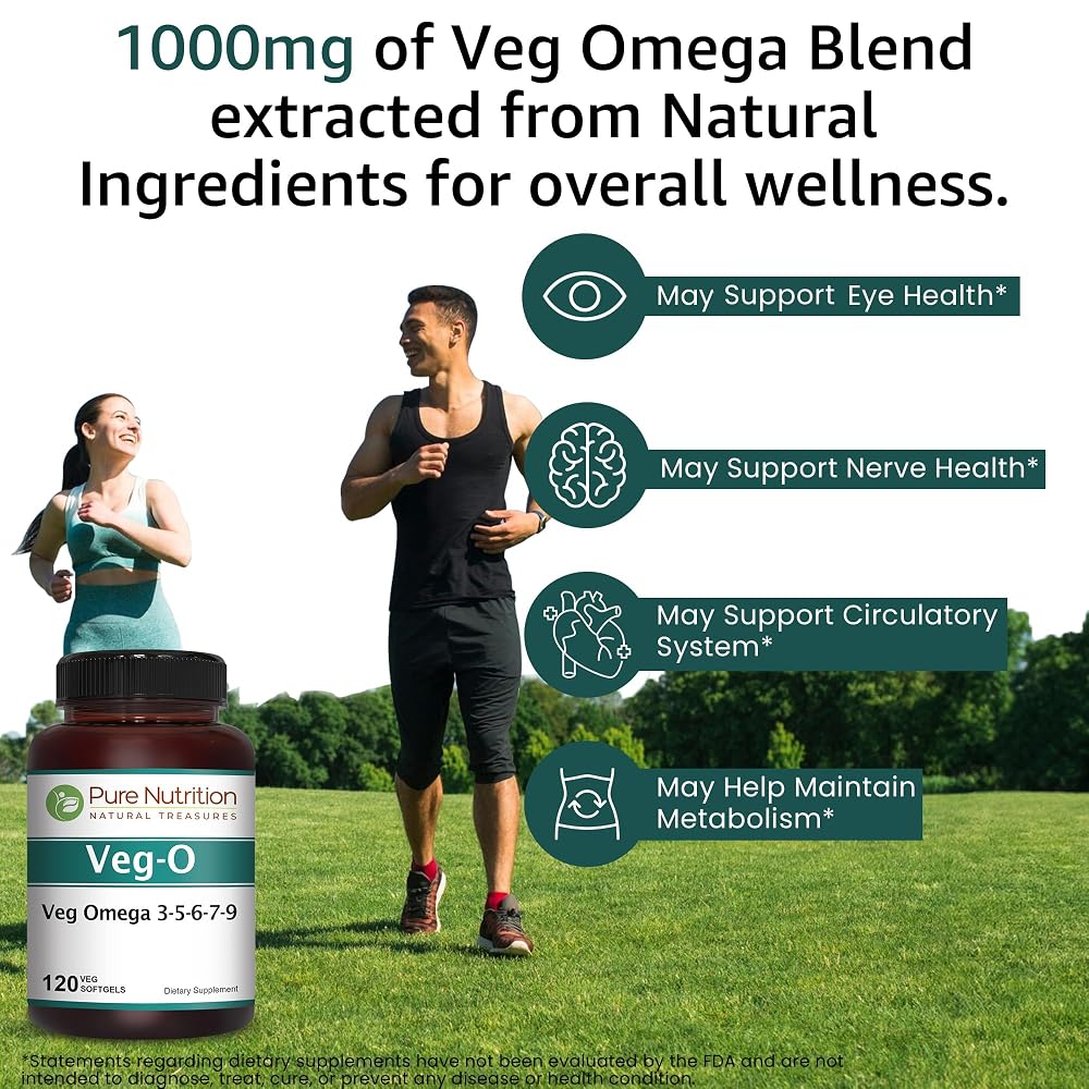 Pure Nutrition Vegan Omega 3-5-6-7-9 - 120 Softgels - image 4