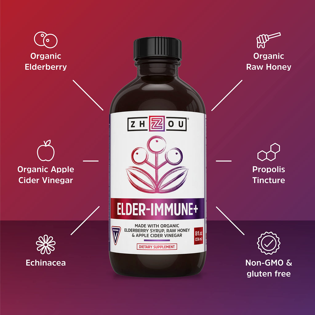 ZHOU Elder-Mune+ Elderberry Immune Syrup - 8 Fl Oz - image 7