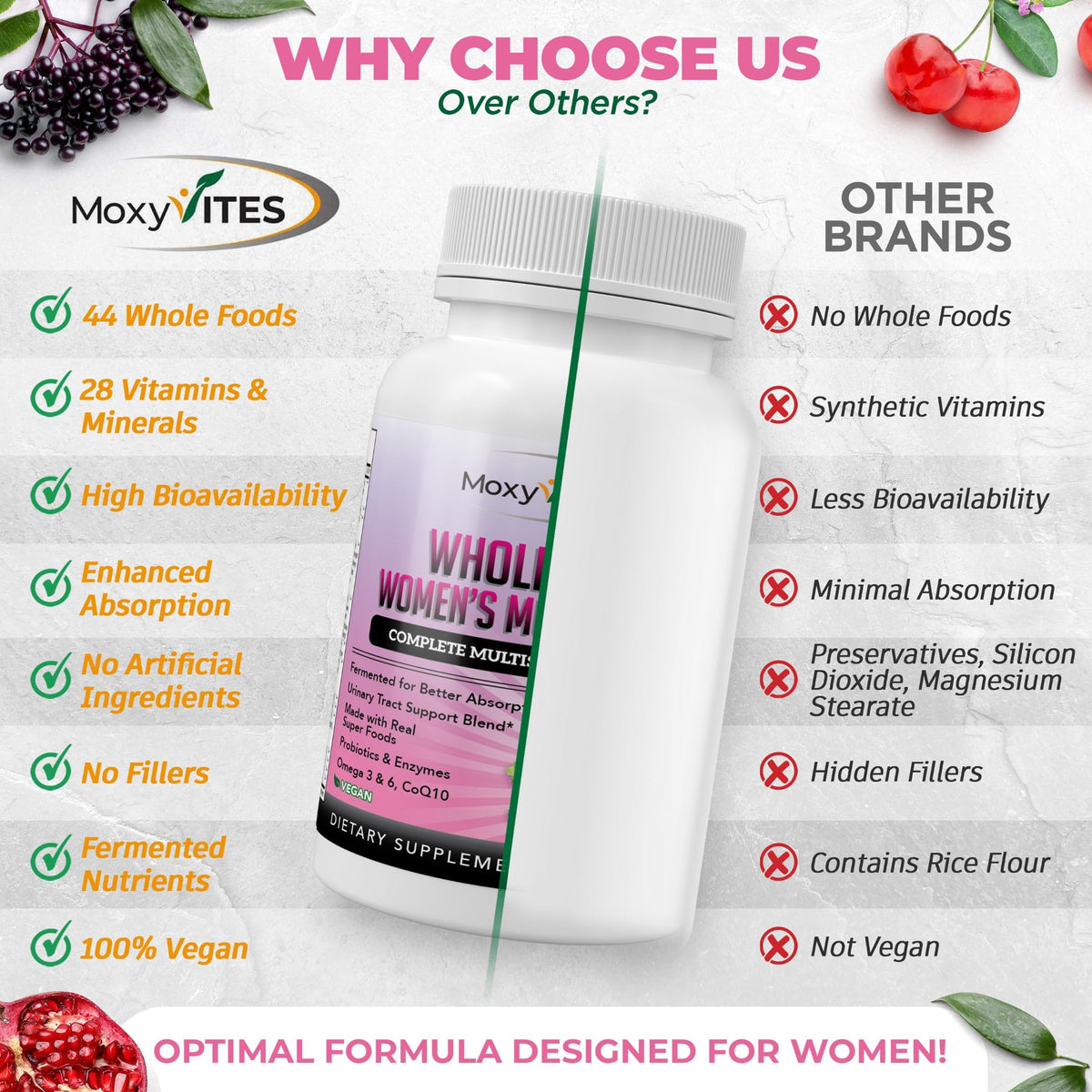 MoxyVites Methylated Multivitamin for Women with Iron - 90 Vegan Capsules - image 4