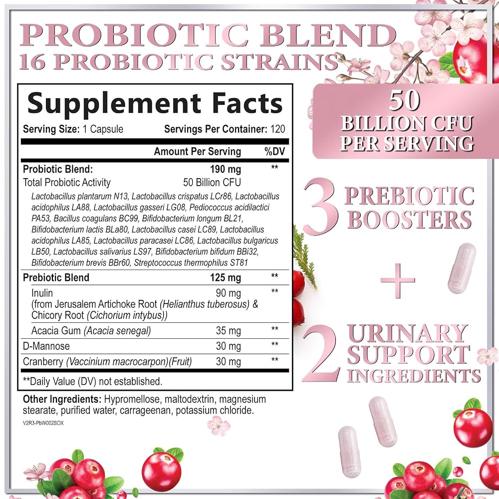 Hello Lovely! Probiotics for Women with Cranberry - 120 Capsules - image 2
