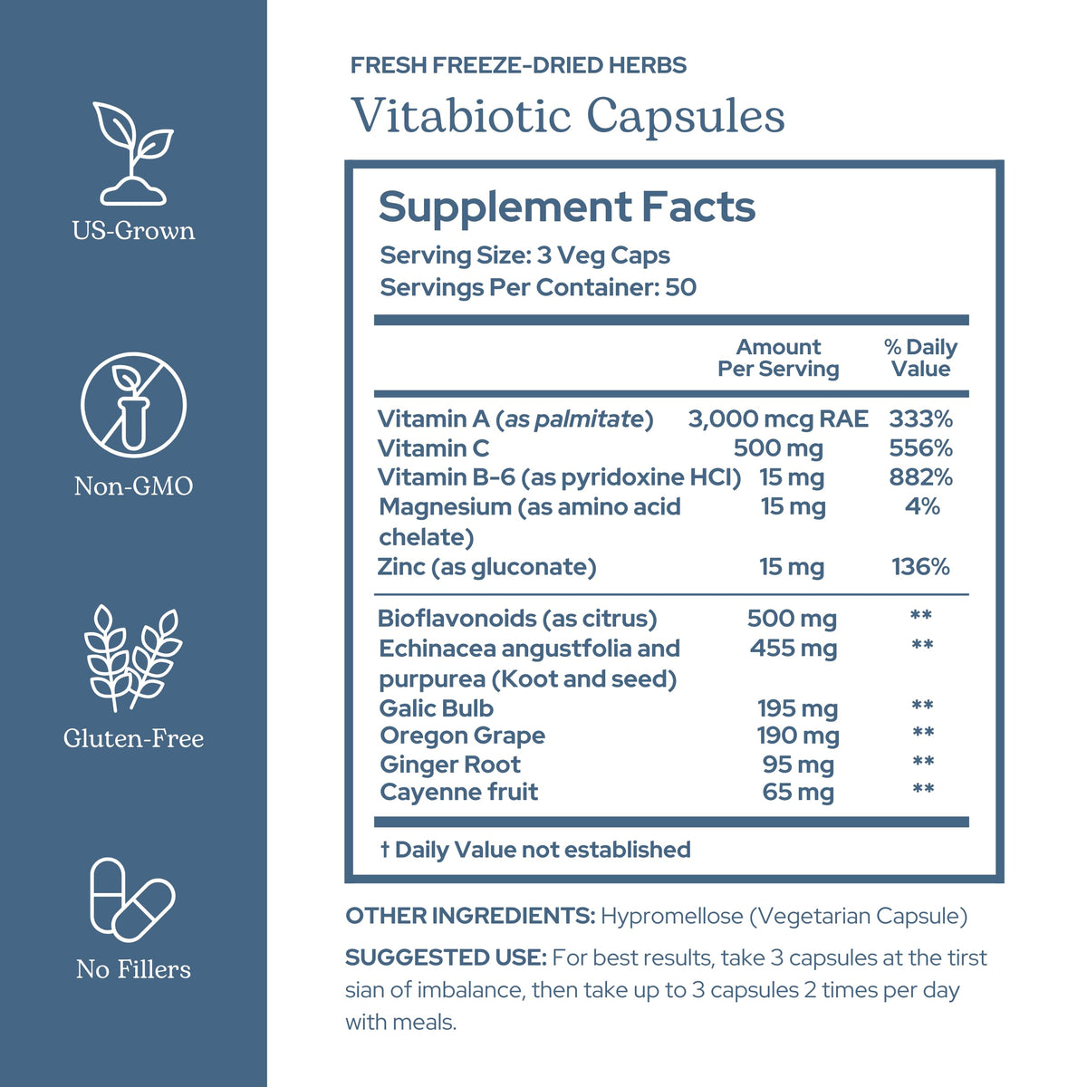 Eclectic Institute Vitabiotic Immune Support - 150 Capsules - image 2