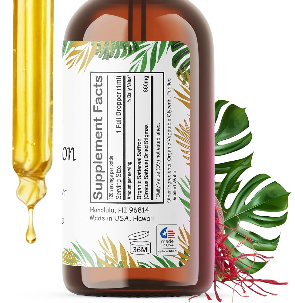 Herbal Wellness Hawaii Saffron Drops Liquid Extract - 4 fl oz - image 7