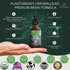 PLANTORIGIN Organic Brain Supplement Liquid Drops for Focus & Memory - image 2