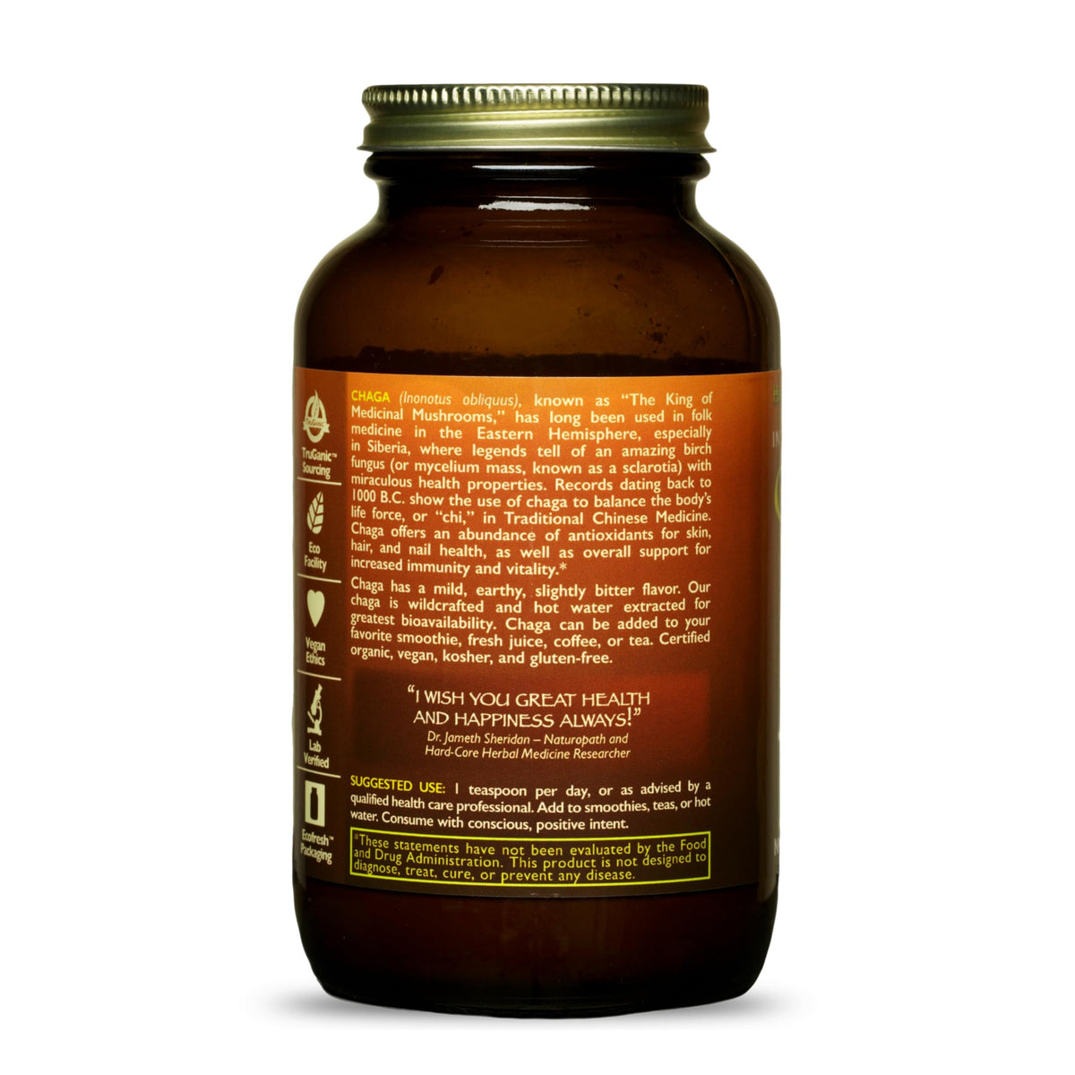 HEALTHFORCE SUPERFOODS Integrity Extracts Chaga Powder - 150 Grams - image 3