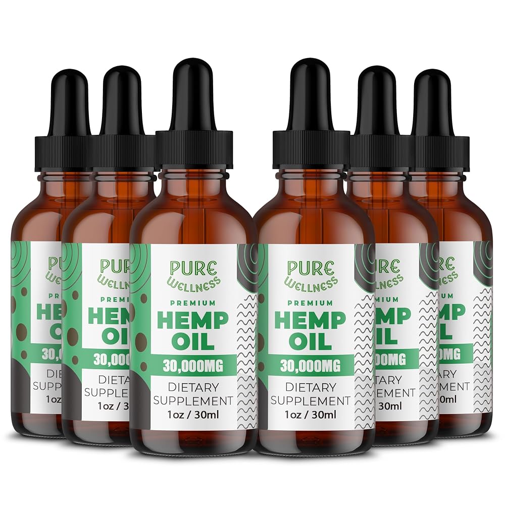 Pure Wellness Hemp Seed Oil Omega 3-6-9 - 6 Pack