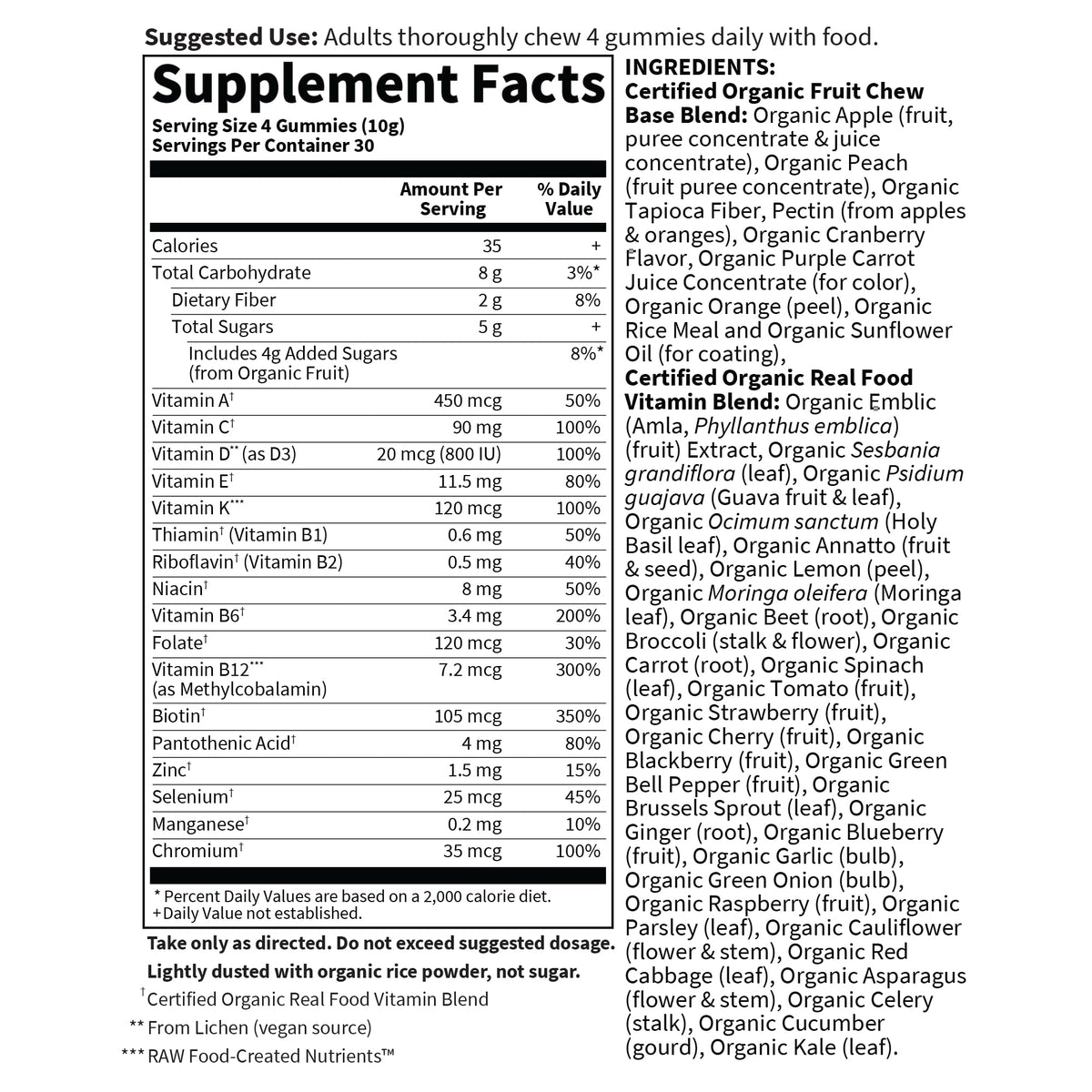 Garden of Life Organics Men's Multivitamin Gummies, Berry - 120 Gummies - image 5