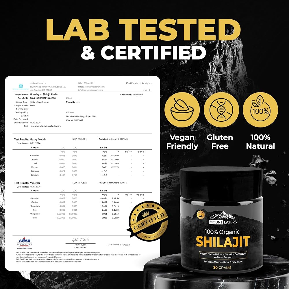 Mount Layers Organic Shilajit Resin with Fulvic Acid - 30g Jar - image 5