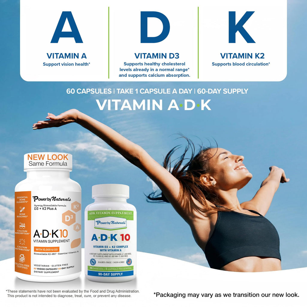 Power By Naturals ADK Vitamin Supplement