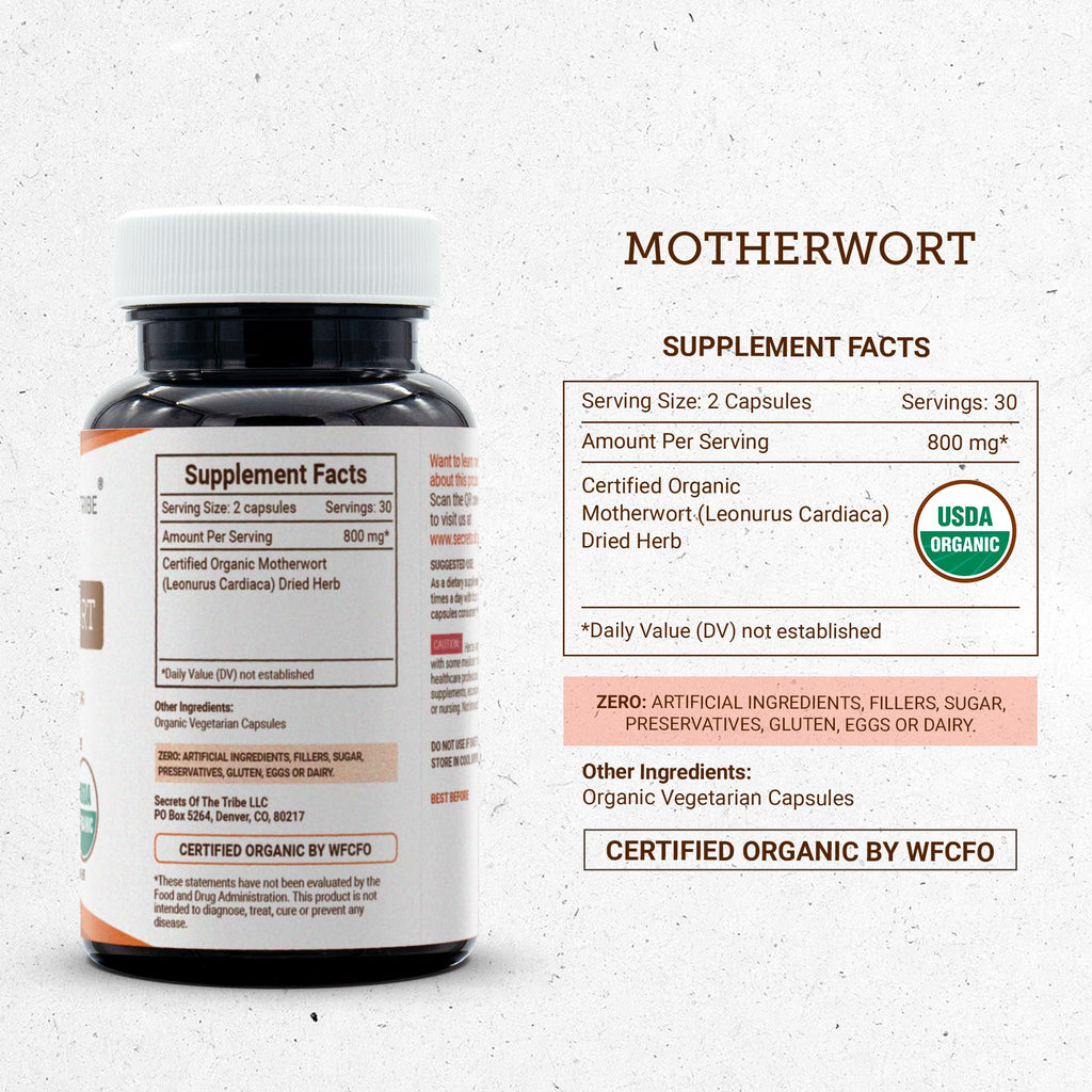 Secrets of the Tribe Motherwort 60/120 Capsules