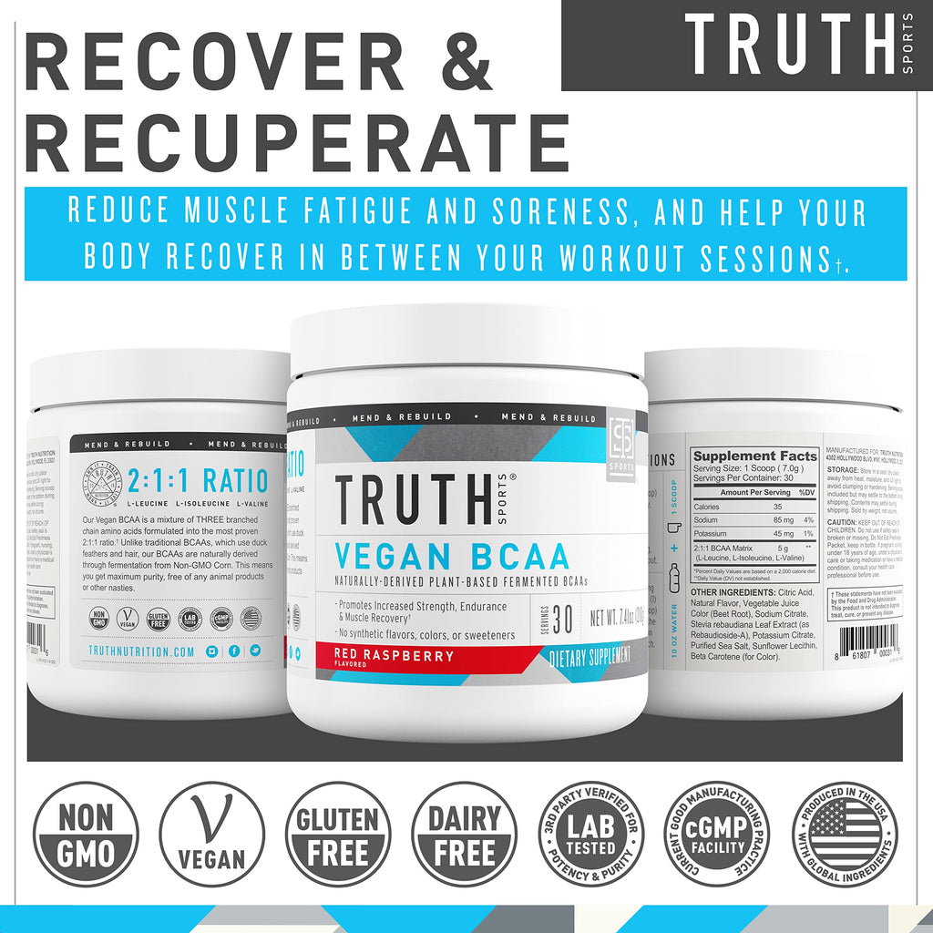 Truth Nutrition Vegan BCAA Powder 2:1:1 Ratio - 30 Servings - image 6