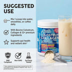 Clean Nutraceuticals Bovine Colostrum Powder with Collagen Peptides - 9.5 oz - image 6