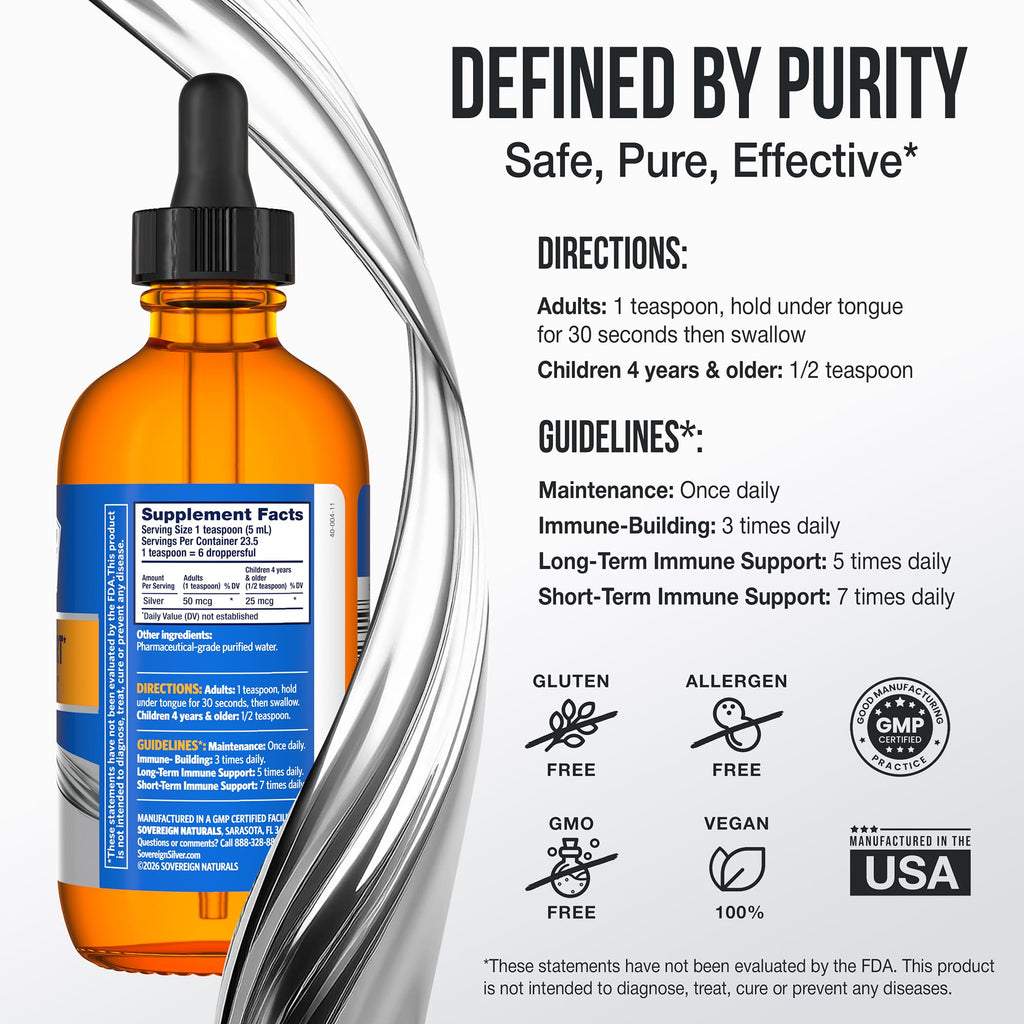 Sovereign Silver Immune Support Colloidal Silver - 4 fl oz - image 4