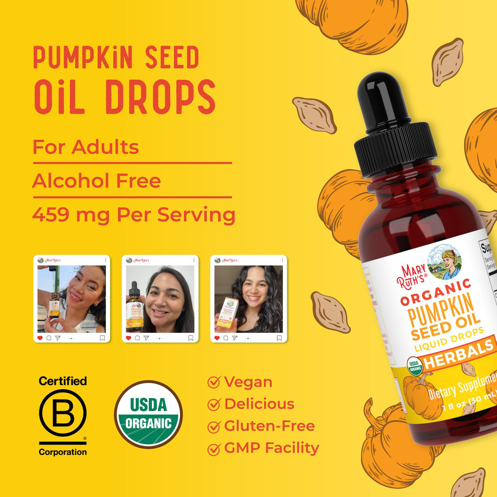 MARYRUTH'S Organic Pumpkin Seed Oil Liquid Drops - 1 Fl Oz - image 8