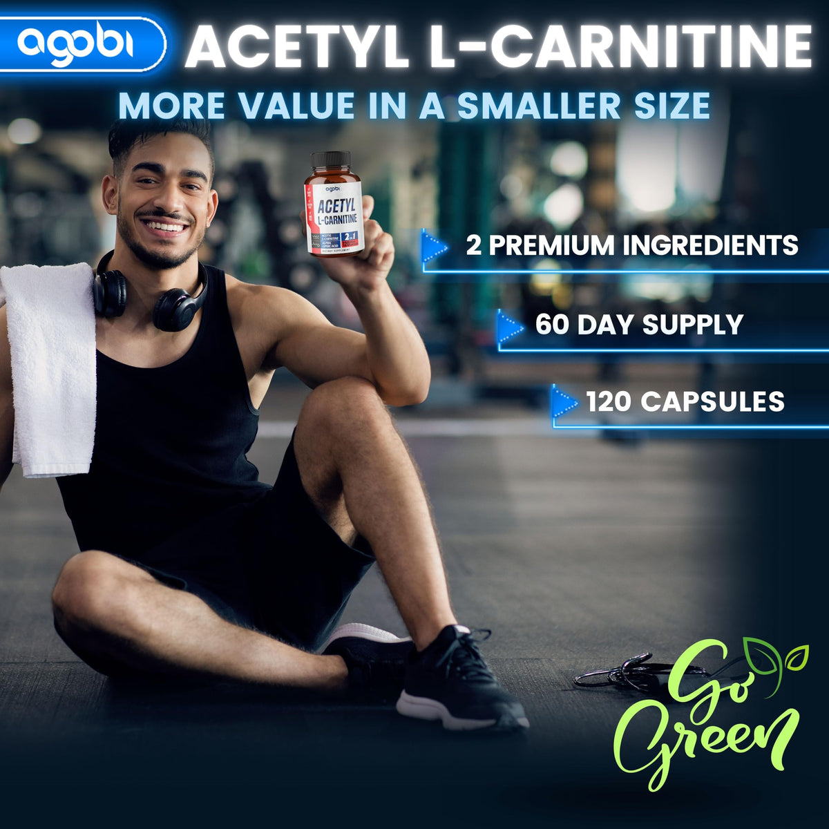 agobi Acetyl L-Carnitine & Alpha Lipoic Acid Complex 1500mg - 120 Capsules - image 4
