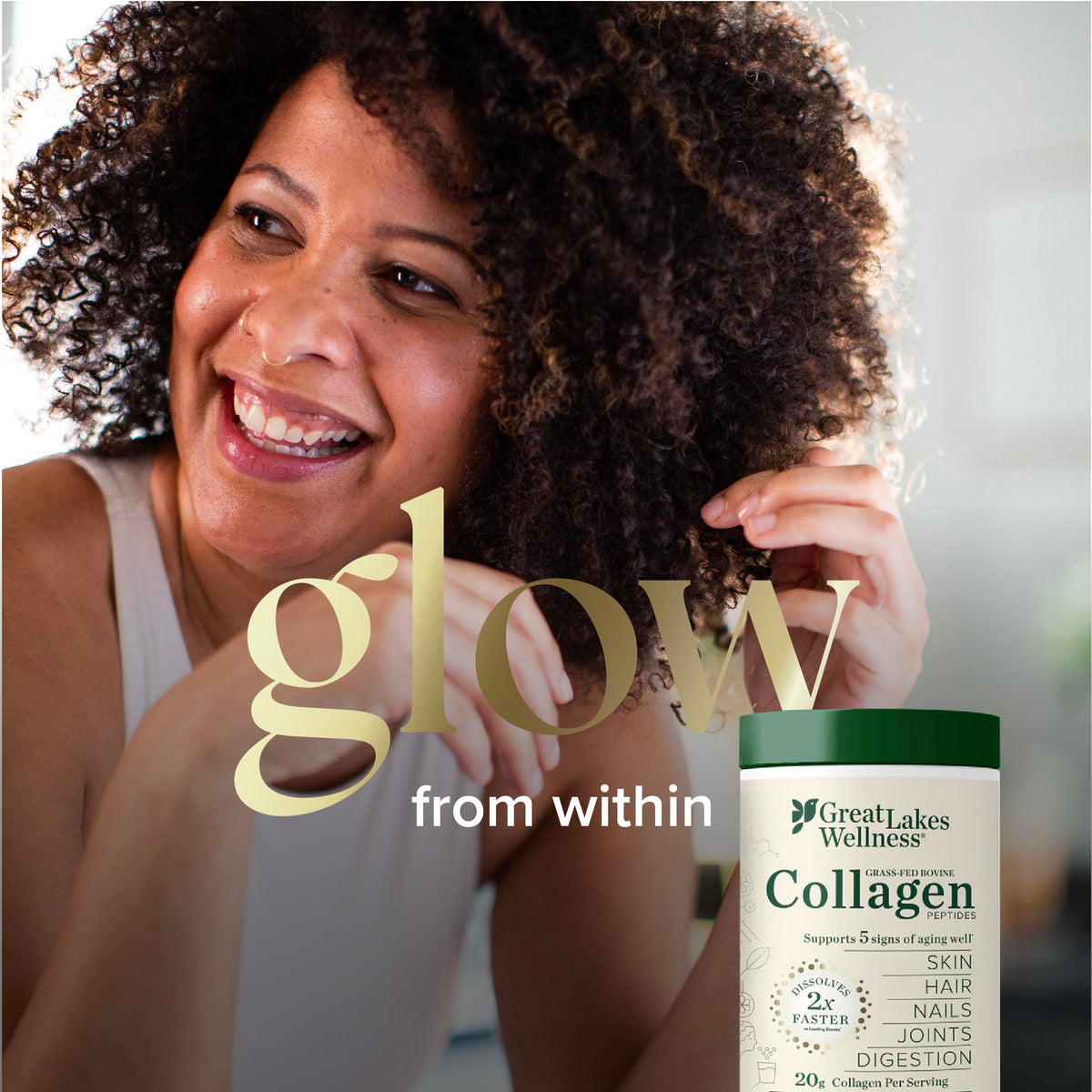 Great Lakes Wellness Collagen Peptides Powder Unflavored - 20 Stick Packs - image 3