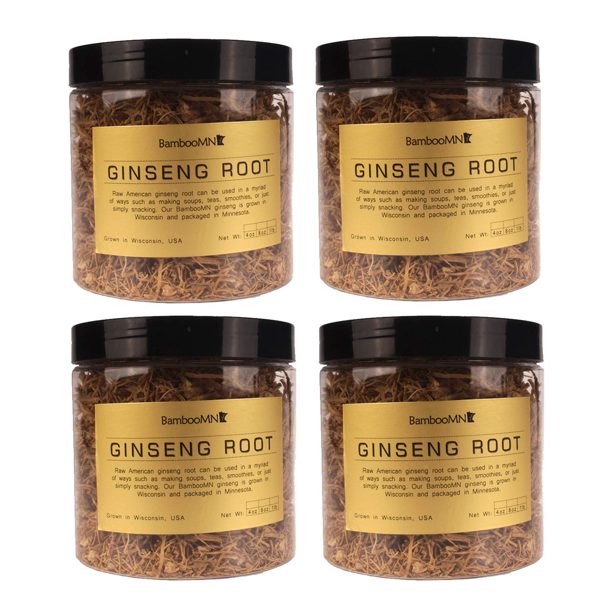 BambooMN American Ginseng Fiber for Soups and Teas - 16 oz