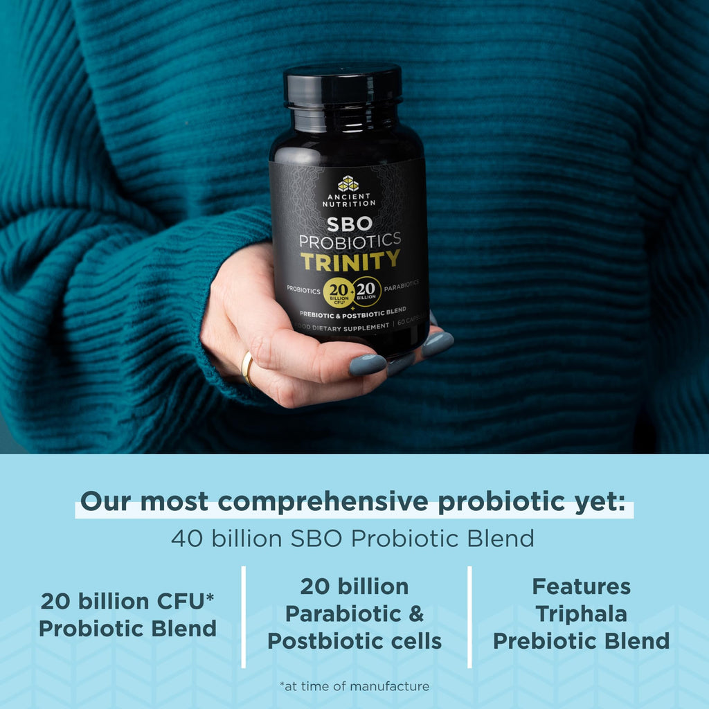 Ancient Nutrition SBO Probiotic Trinity Daily Care - 60 Capsules - image 4