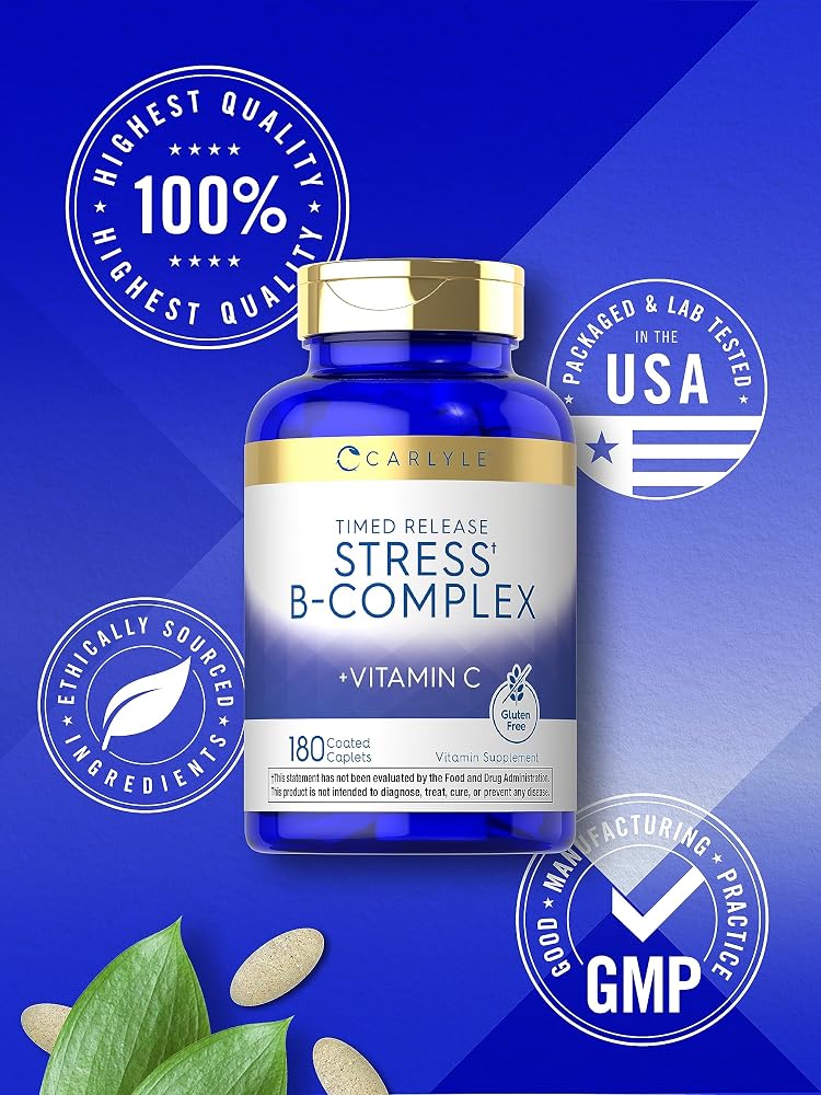 Carlyle Stress B Complex with Vitamin C - 180 Caplets - image 6
