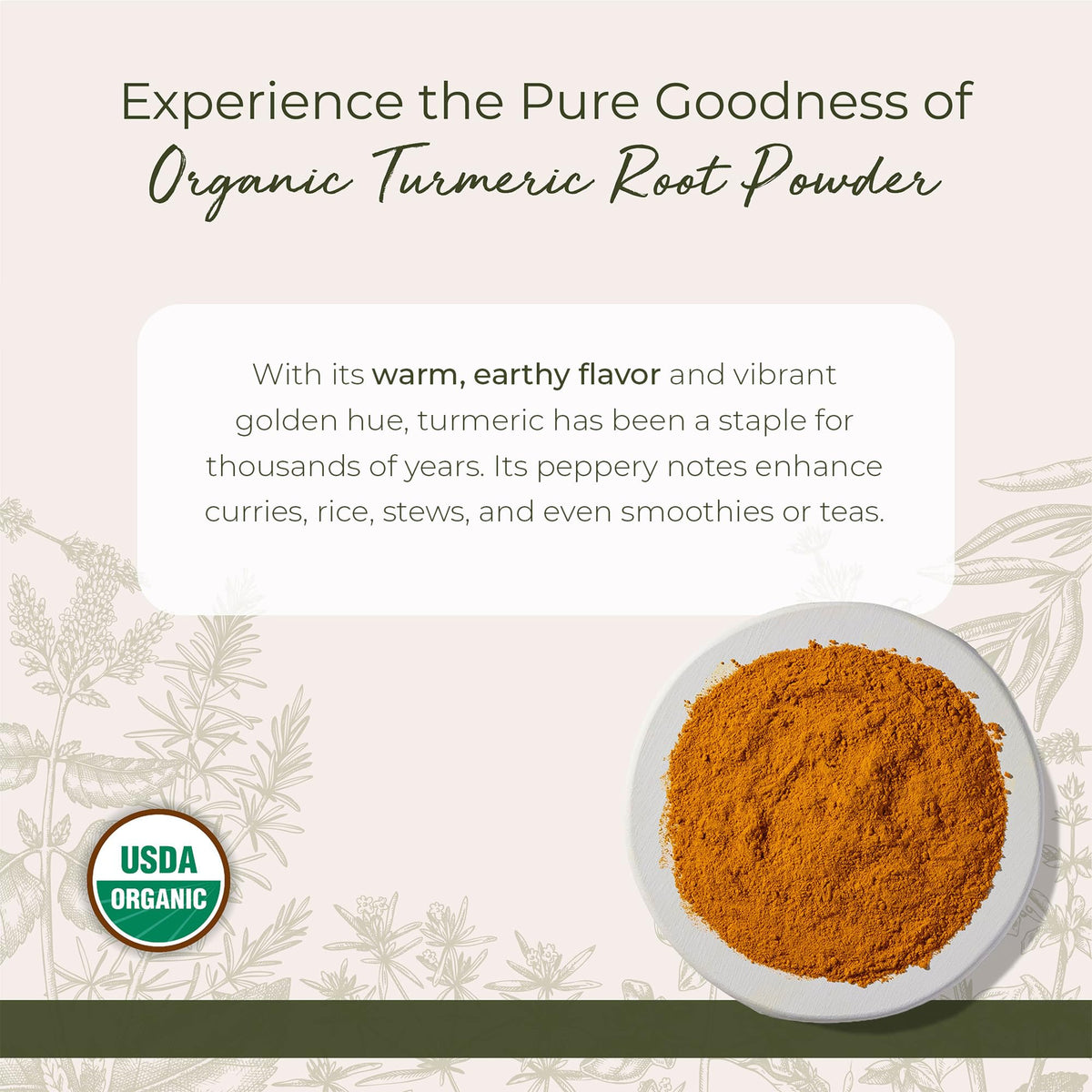 Starwest Botanicals Organic Ground Turmeric Root Powder - 1 lb - image 2