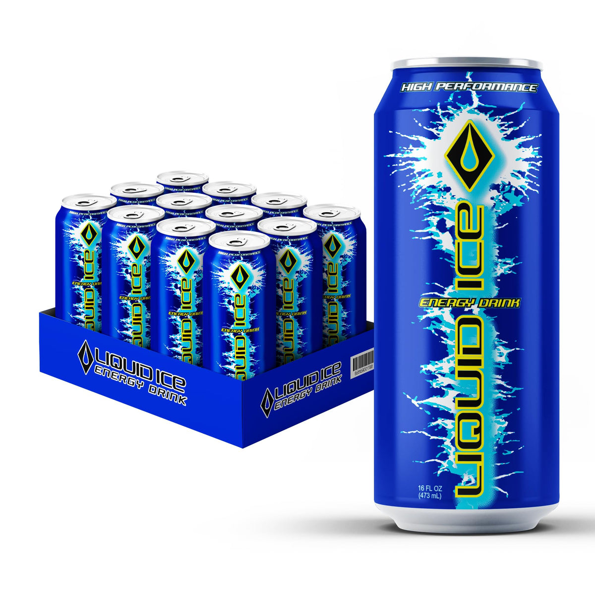 Liquid Ice Arctic Berry Energy Drink - 12 Pack (16 Fl Oz)