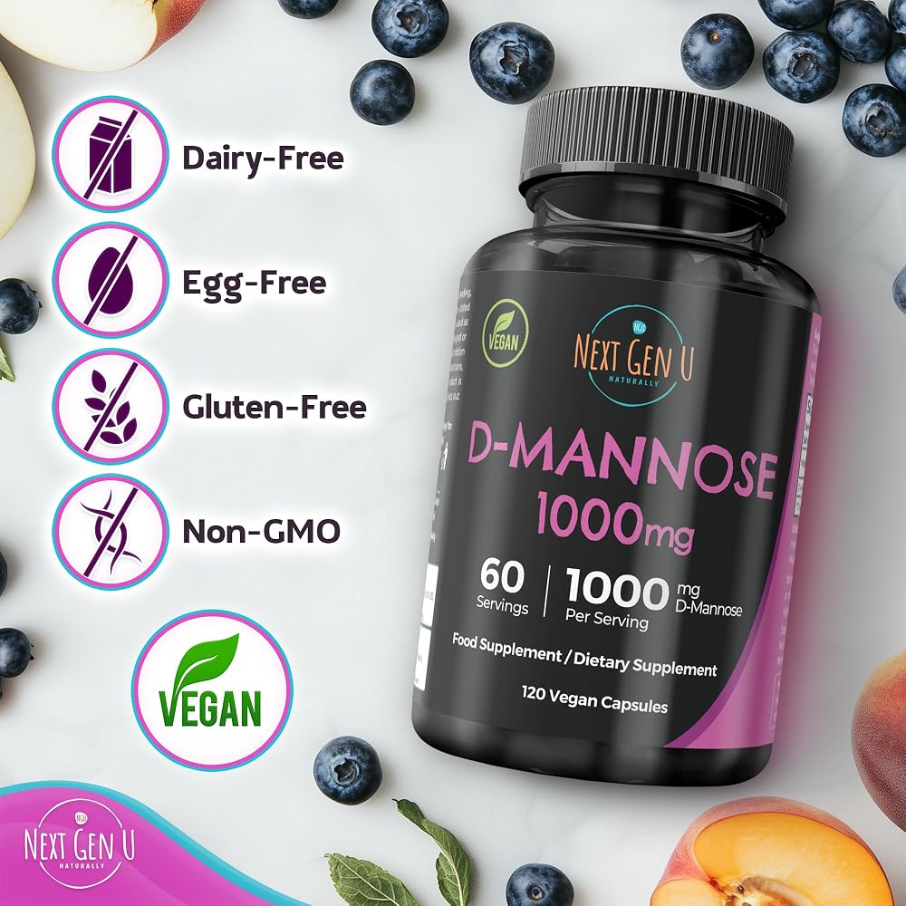 NGU Next Gen U D-Mannose 1000 mg - 120 Vegan Caplets - image 4