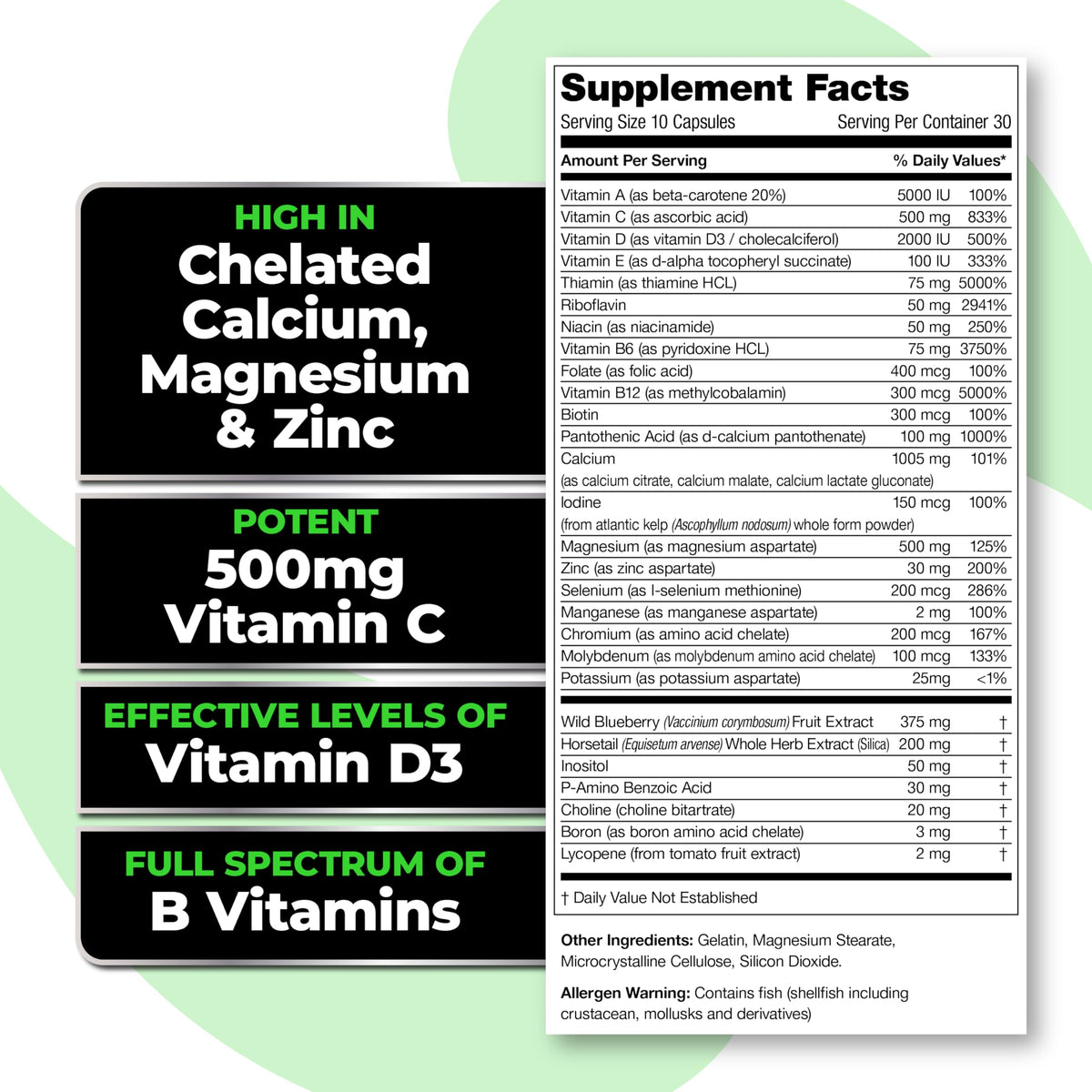 Species Nutrition V-Mineralyze Multivitamin for Men - 300 Capsules - image 2