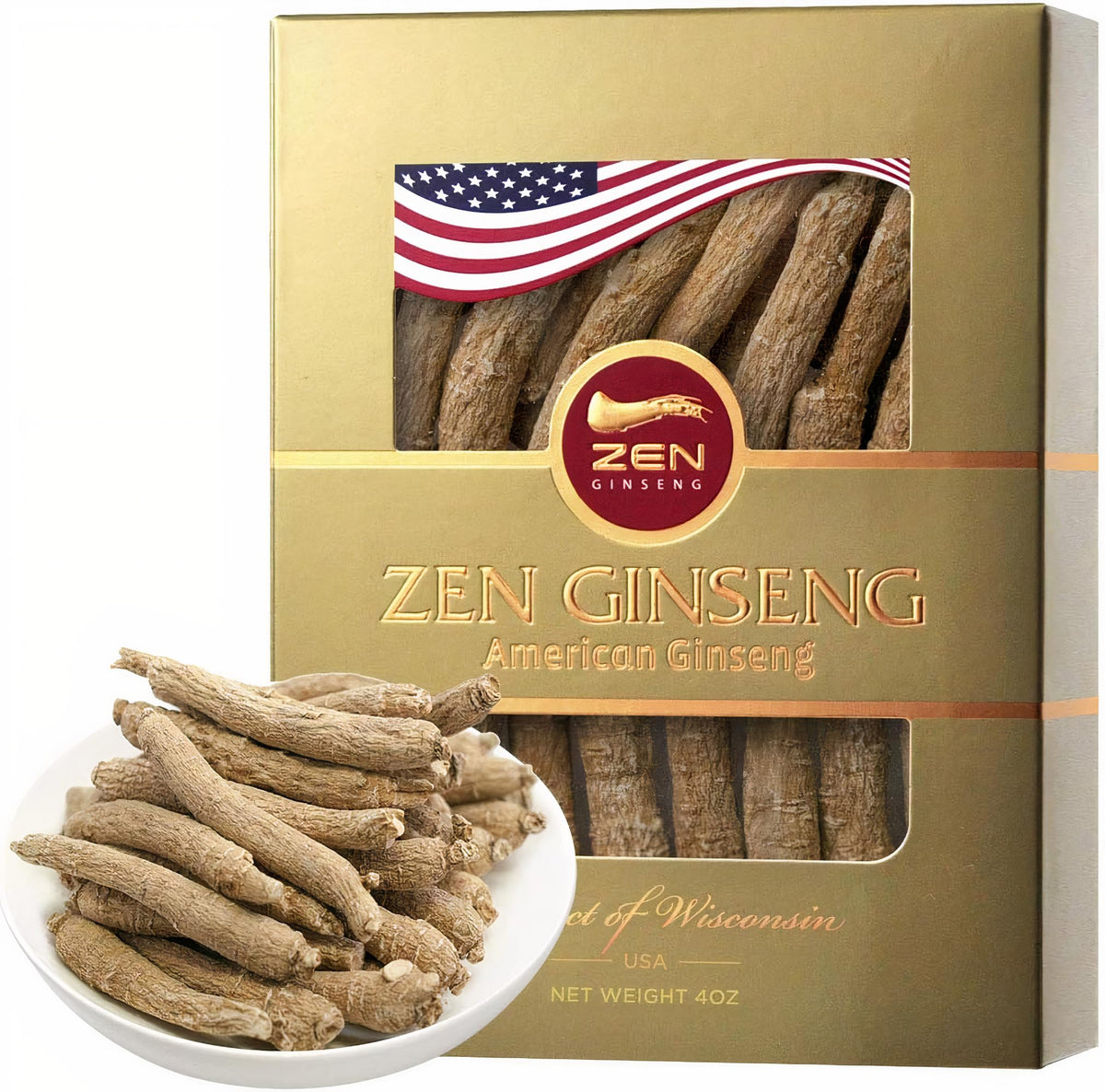 Zen Ginseng American Wisconsin Ginseng Small Long Root