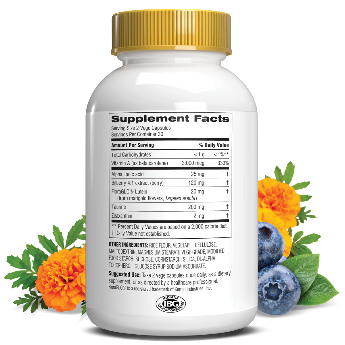 Botanic Choice Opti Gold Lutein & Bilberry Eye Support - 60 Capsules - image 2