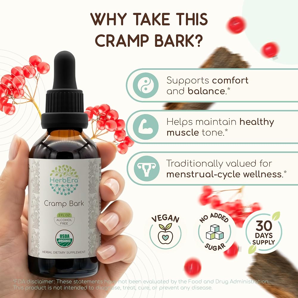 HerbEra Cramp Bark USDA Organic Tincture