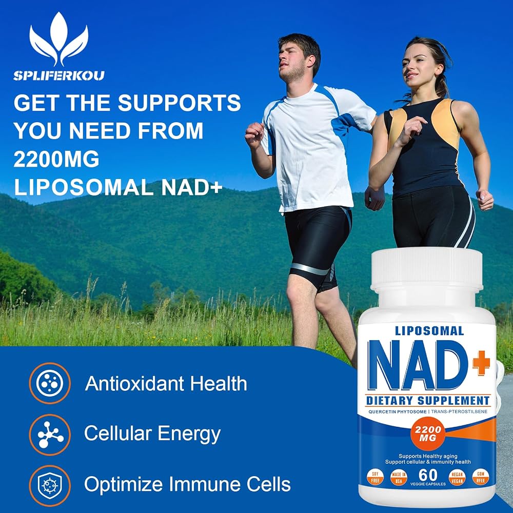 Spliferkou Liposomal NAD+ Supplement 2200mg - 60 Capsules - image 5